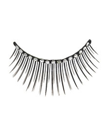 BLACK WITH SILVER GEM EYELASHES