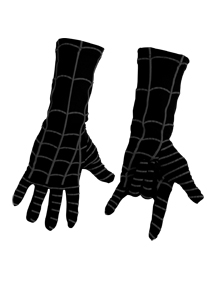 ADULT BLACK SUITED SPIDERMAN DELUXE GLOVES