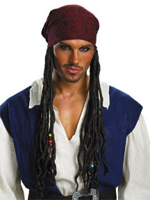 JACK SPARROW HEADBAND WITH HAIR