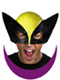 WOLVERINE ADULT VINYL HALF CAP MASK