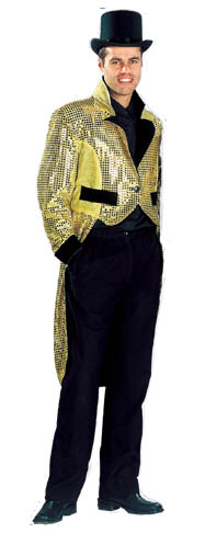 GOLD RITZIE GLITZIE TAIL COAT FOR MEN