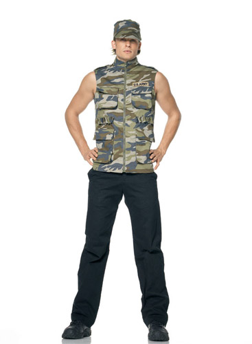 ARMY SERGEANT HAT AND VEST