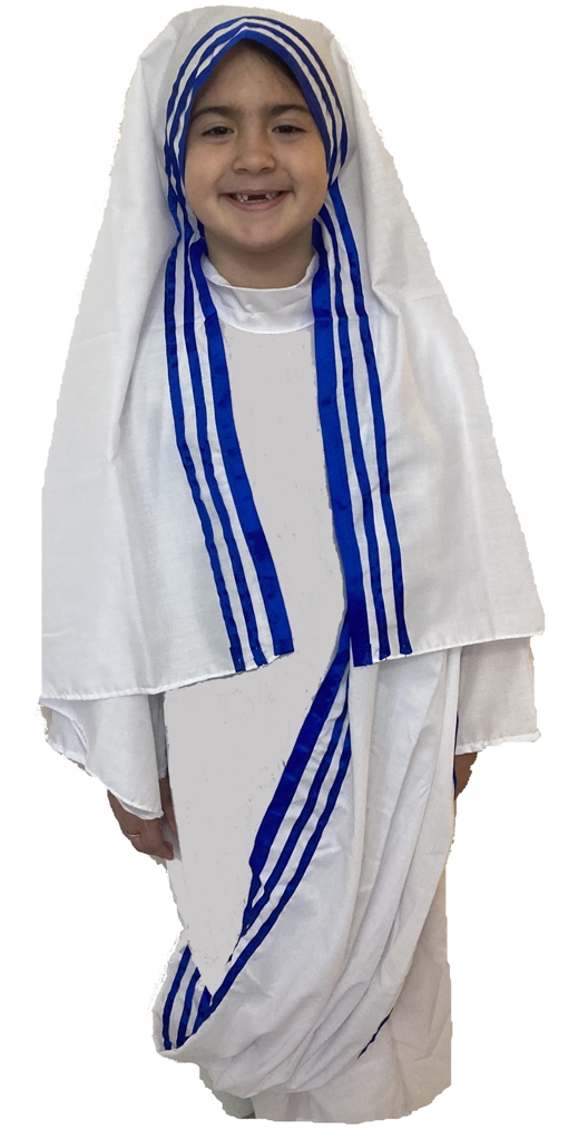 MOTHER TERESA OF CALCUTTA COSTUME FOR GIRLS