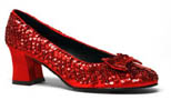 RED SEQUINED ADULT SHOES