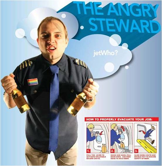 ANGRY STEWARD COSTUME FOR MEN