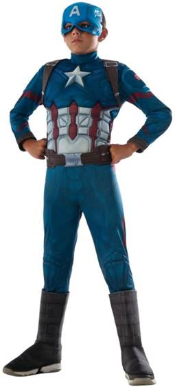 DELUXE CAPTAIN AMERICA MUSCLE COSTUME FOR BOYS