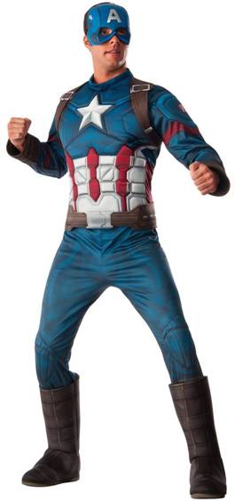 AVENGERS DELUXE CAPTAIN AMERICA COSTUME FOR MEN