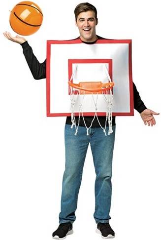 BASKETBALL HOOPS AND BALL COSTUME FOR ADULTS