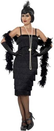 BLACK FLAPPER COSTUME FOR WOMEN