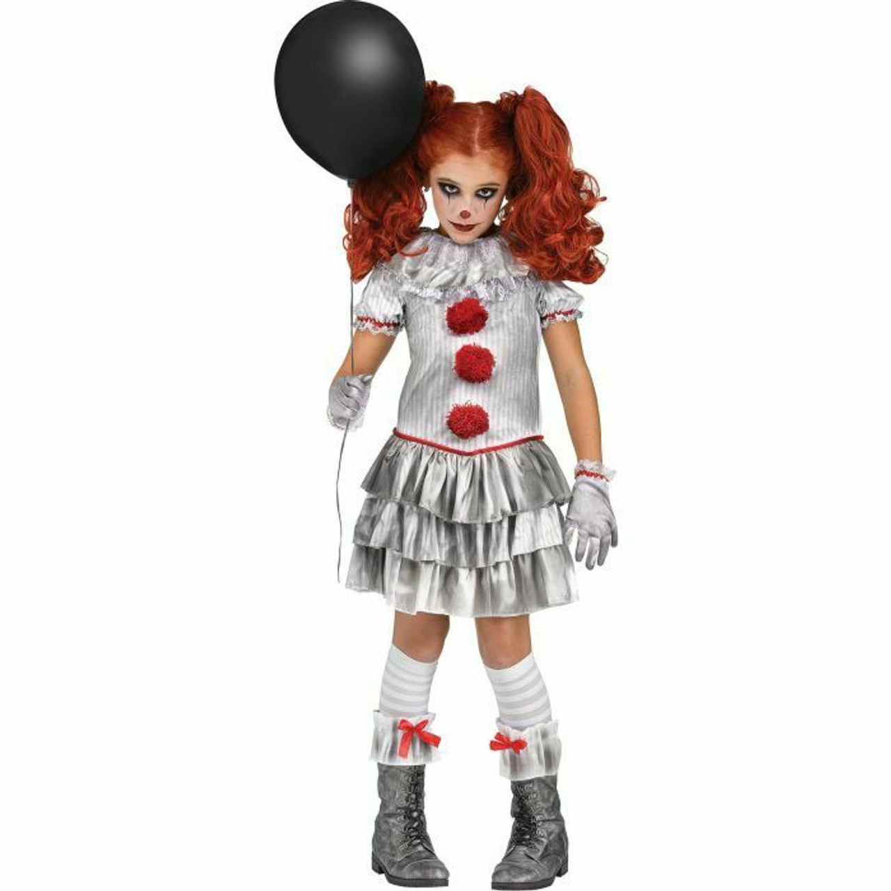 CARNEVIL PENNYWISE CLOWN COSTUME FOR GIRLS