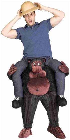 CARRY ME GORILLA COSTUME FOR ADULTS