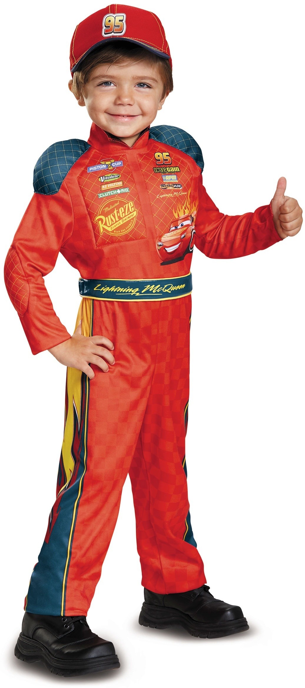 LIGHTNING MCQUEEN MUSCLE PADDED COSTUME FOR BOYS