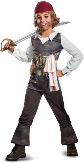 CLASSIC CAPTAIN JACK SPARROW COSTUME FOR BOYS