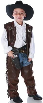 COWBOY CHAPS AND VEST COSTUME FOR BOYS