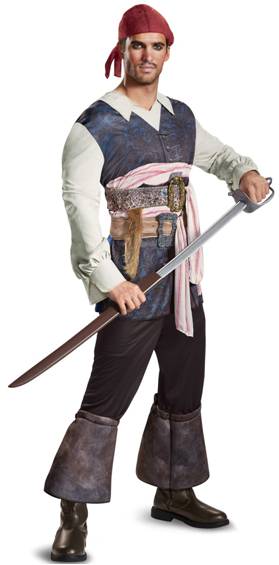 DELUXE CAPTAIN JACK SPARROW COSTUME FOR MEN