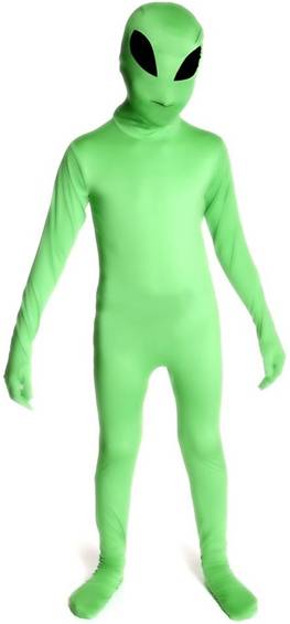 DELUXE CHILD GLOW ALIEN MORPHSUIT