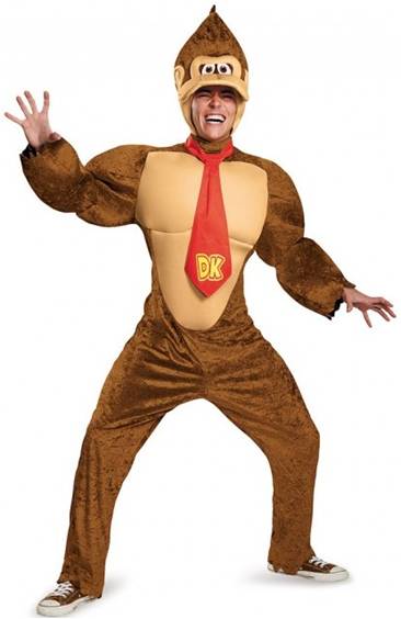 DELUXE DONKEY KONG STANDARD SIZE COSTUME FOR MEN