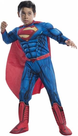 DELUXE MUSCLE CHEST SUPERMAN COSTUME FOR BOYS