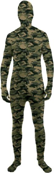 DISAPPEARING MAN CAMOUFLAGE SKIN SUIT