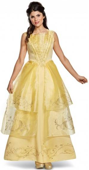 BEAUTY BELLE BALL GOWN DELUXE COSTUME FOR WOMEN