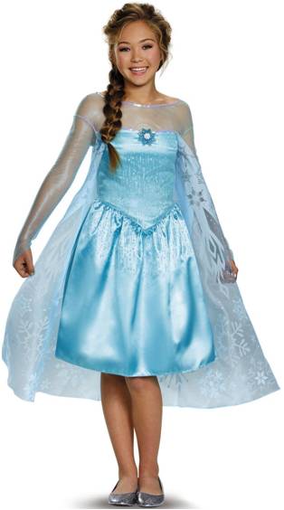 ELSA TWEEN SIZE DELUXE FROZEN COSTUME FOR GIRLS