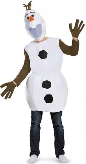 DELUXE OLAF MASCOT COSTUME FOR ADULTS