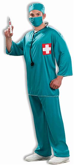 SURGEON SCRUBS COSTUME FOR MEN OR WOMEN