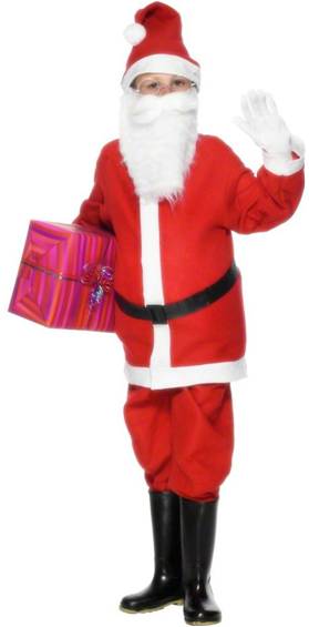 BARGAIN SANTA SUIT COSTUME FOR BOYS