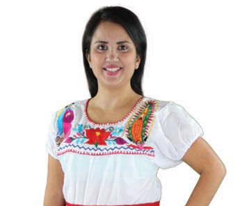 EMBROIDERED VIRGIN OF GUADALUPE BLOUSE FOR WOMEN