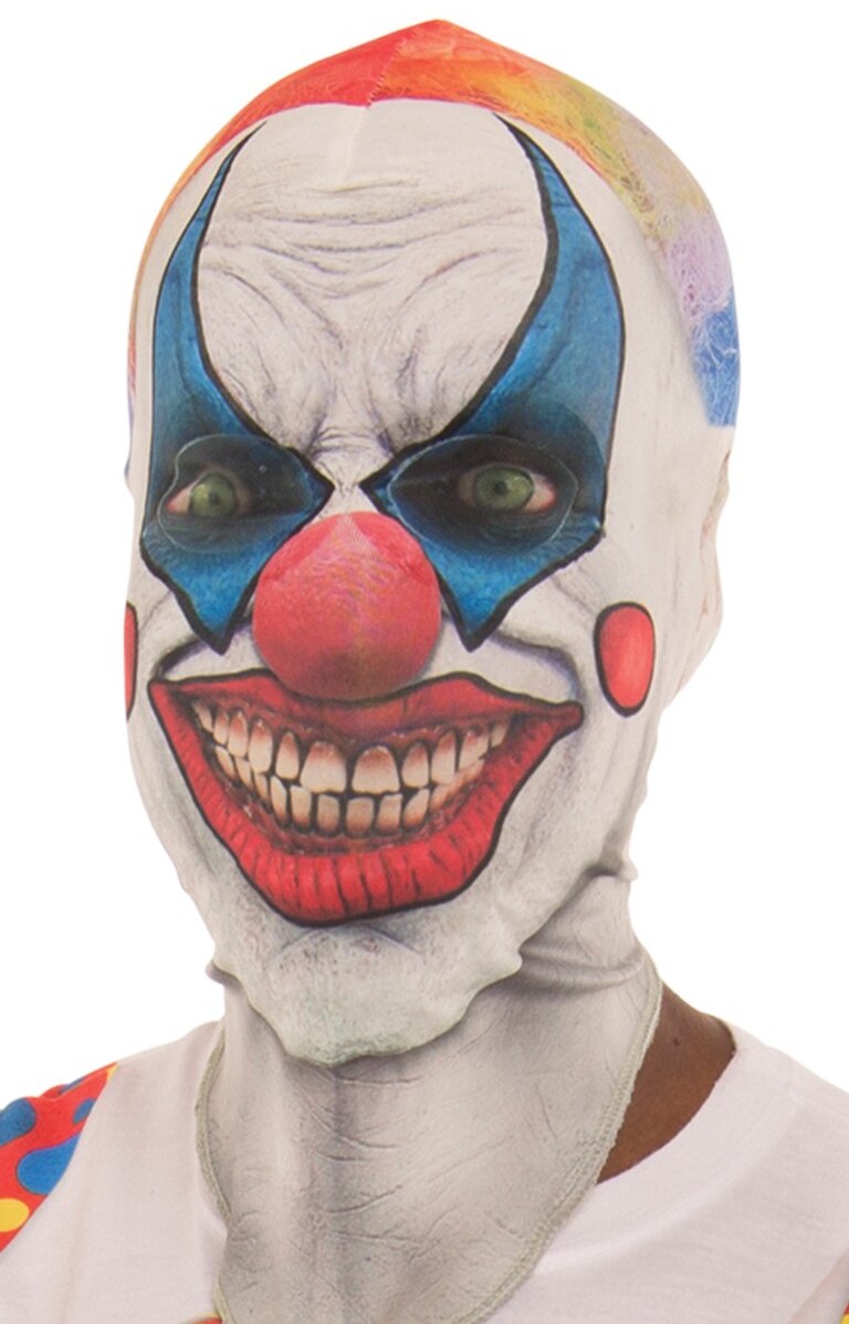 FAUX REAL EVIL CLOWN MASK FOR ADULTS