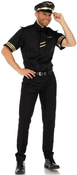 FLIGHT CAPTAIN AIRLINE PILOT COSTUME FOR MEN