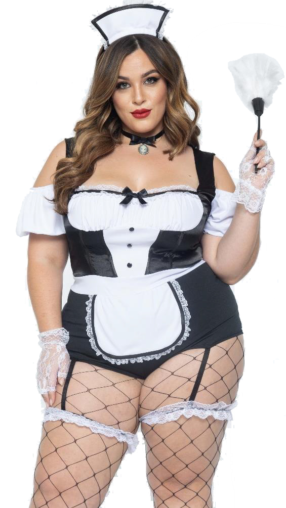 FOXIE FRENCHIE FRENCH MAID COSTUME FOR FULL FIGURE