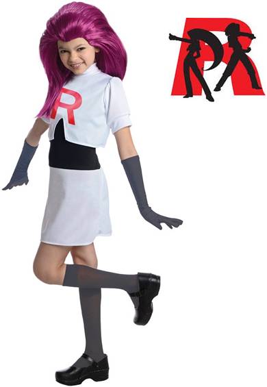 TEAM ROCKET JESSIE COSTUME FOR GIRLS