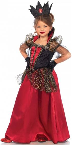 GOTHIC RED QUEEN COSTUME FOR GIRLS