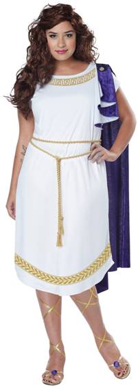 PLUS SIZE GRECIAN TOGA COSTUME FOR WOMEN