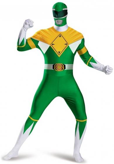 MIGHTY MORPHIN' GREEN POWER RANGER COSTUME FOR MEN