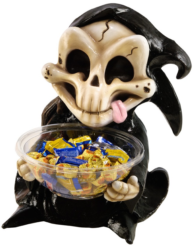 GRIM REAPER SKELETON CANDY BOWL