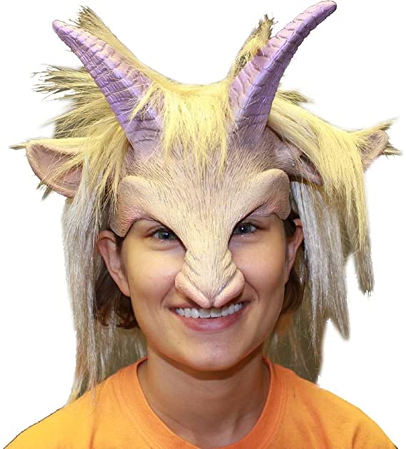 GOAT'TRESS GOAT HEADPIECE MASK FOR ADULTS