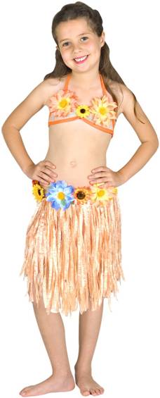 HAWAIIAN FLOWER COSTUME FOR GIRLS