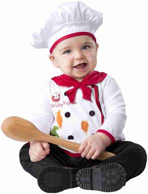 HUGS AND QUICHES CHEF COSTUME FOR INFANTS BABIES