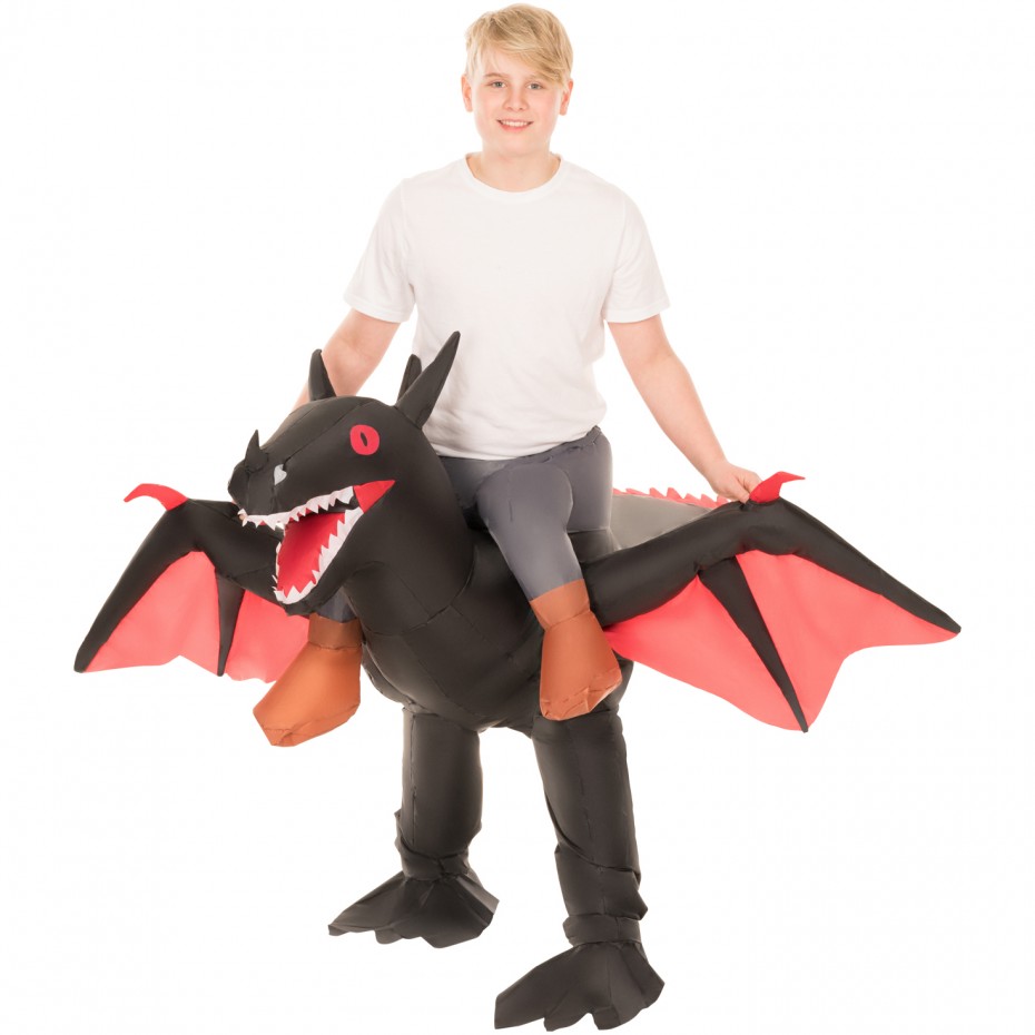 INFLATABLE RIDE-ON DRAGON COSTUME FOR KIDS