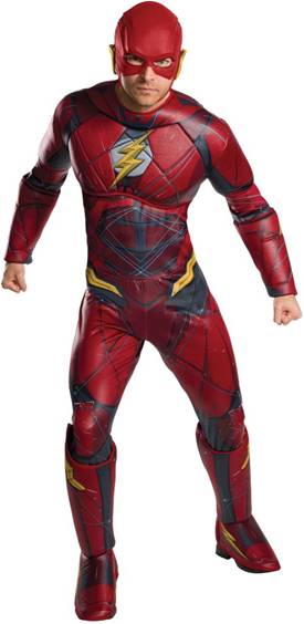 JUSTICE LEAGUE FLASH DELUXE COSTUME FOR PLUS MEN