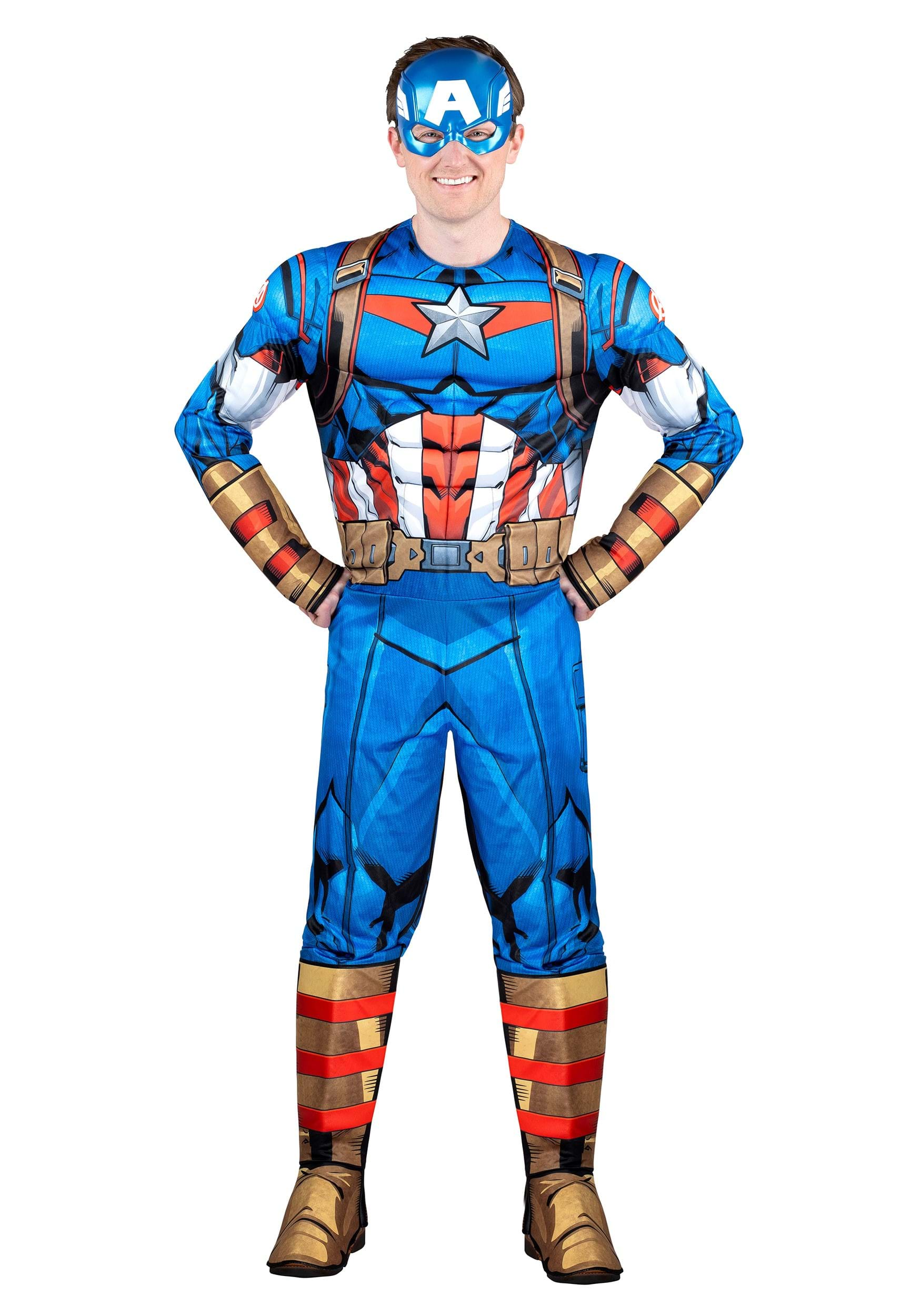 AVENGERS DELUXE CAPTAIN AMERICA COSTUME FOR MEN