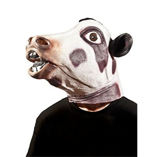 MOOING COW HEAD MASK FOR ADULTS