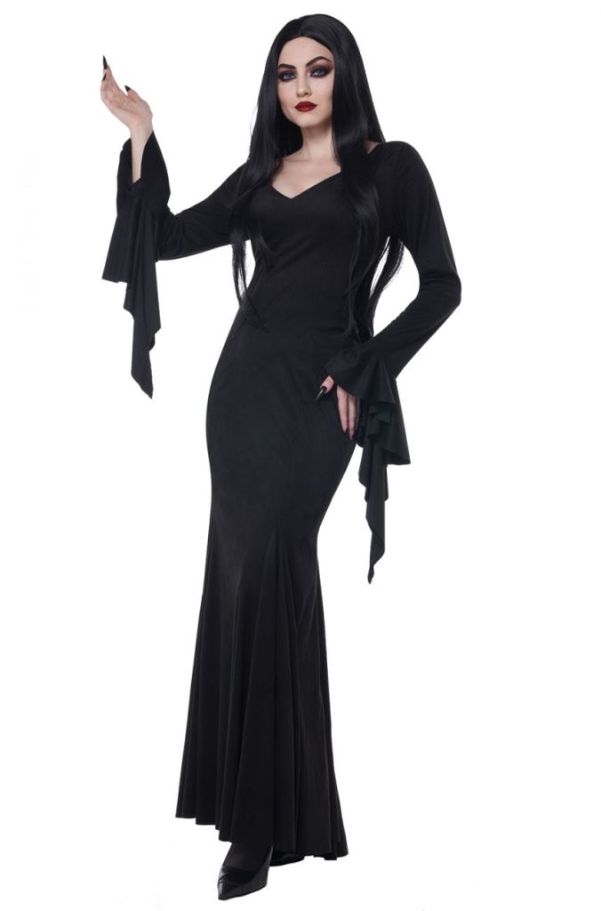 MACABRE MISTRESS LONG BLACK DRESS FOR WOMEN