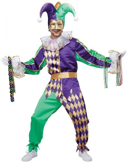 MARDI GRAS JESTER COSTUME FOR MEN