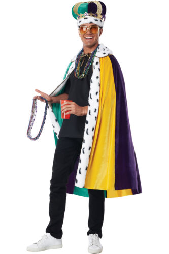 MARDI GRAS CAPE AND CROWN COSTUME FOR MEN