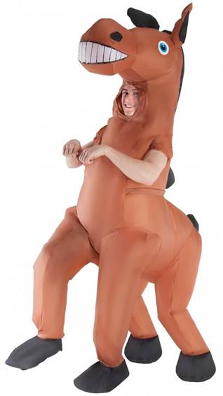 GIANT INFLATABLE HORSE COSTUME FOR ADULTS