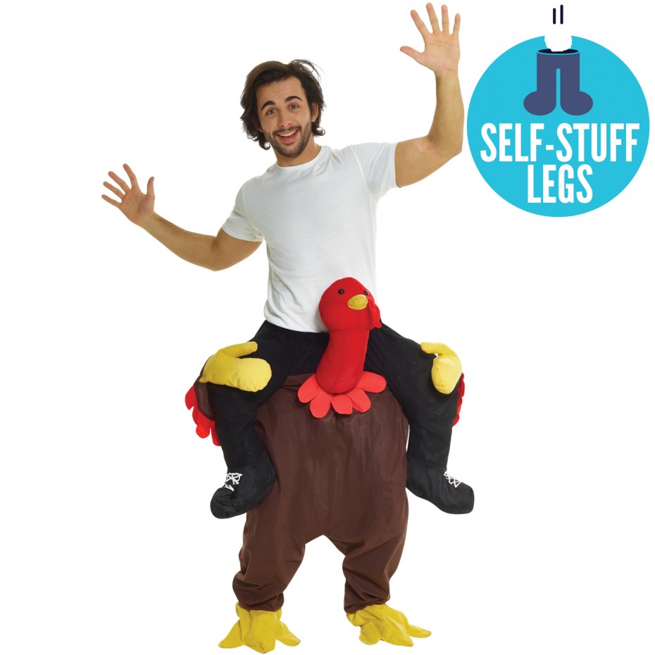 TURKEY PIGGYBACK CARRY RIDE-ON COSTUME FOR ADULTS