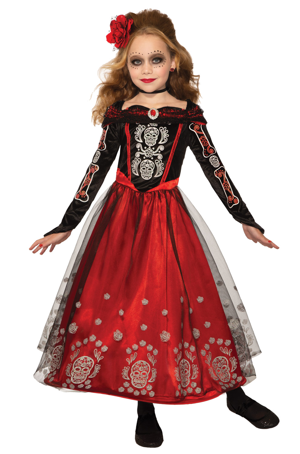 DAY OF THE DEAD PRINCESS COSTUME FOR GIRLS